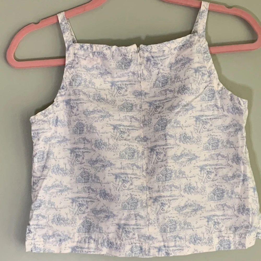 Vintage toile tank top
